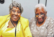 
			
				                                Georgeva Gerald Wright, 98, visits with Shirlene Thompson, 80, on July 29 during the Thompson/Ashley Reunion in Lumberton.
                                Georgeva Gerald Wright, 98, visits with Shirlene Thompson, 80, on July 29 during the Thompson/Ashley Reunion in Lumberton.
                                 Courtesy photo

			
		